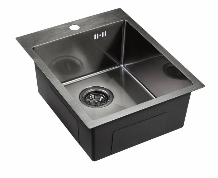 EMAR best EMB-128A PVD Nano Dark мойка универсал. (+система PVC, чаша выпуска, крепления), EMB-128A 