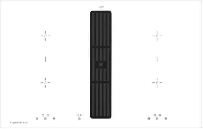 Варочная панель с вытяжкой Kuppersbusch KMI 8500.0 WR Black Velvet