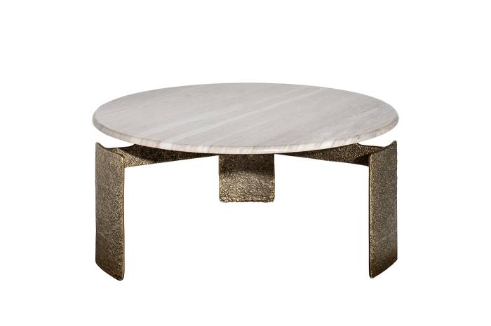 69-23303 Стол журнальный мраморный d100*45см