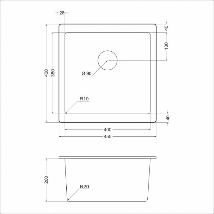 Мойка EMAR EMQ-1455.P EMQ-1455.P гранитная мойка, Опал