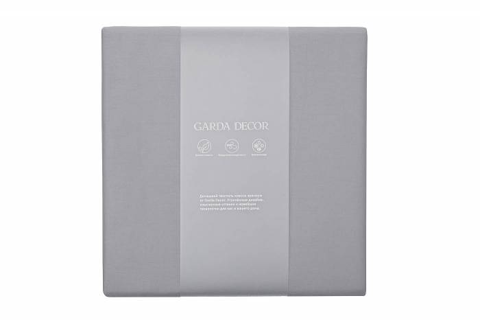 130HB-FSH18030 -PROS RES SER Простыня на резинке сатин серый 180*200*30