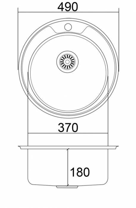 Мойка из нержавеющей стали EMAR 490 глянец
