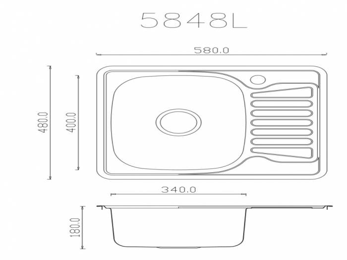 Мойка кухонная с чашей EMAR 5848
