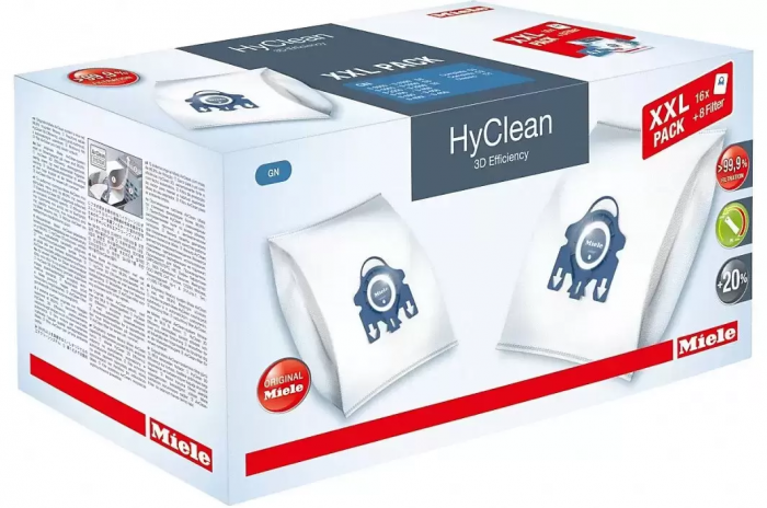 Мешки для пылесосов Miele GN XXL HyClean 3D (16 мешков и 8 фильтров)