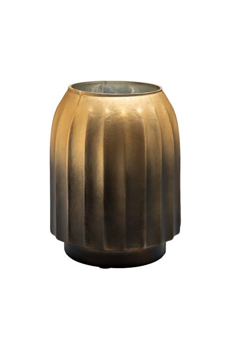 71PN-52239 Ваза декоративная стекл. золотая 14,6*14,6*19см