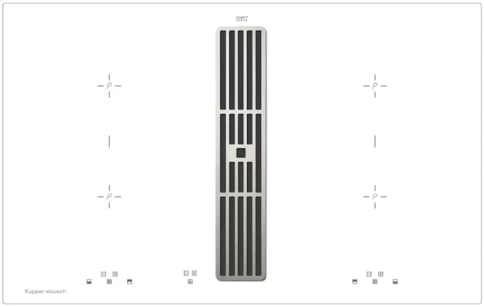 Варочная панель с вытяжкой Kuppersbusch KMI 8500.0 WR Stainless Steel