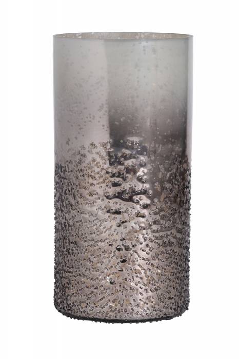 71PN-52206 Ваза стекл. серо-золотистая 25*13*13см