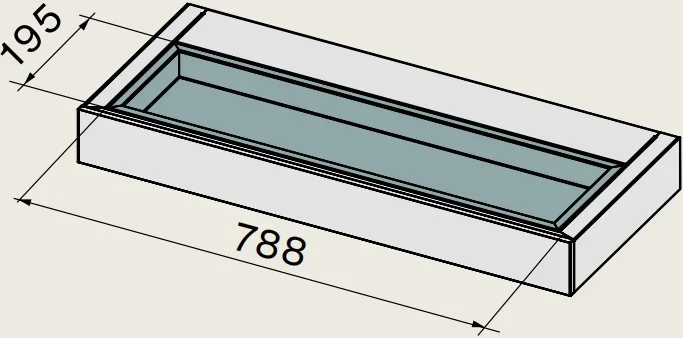 Ёмкость для растений Falmec для полки 90 см KACL.458#3F