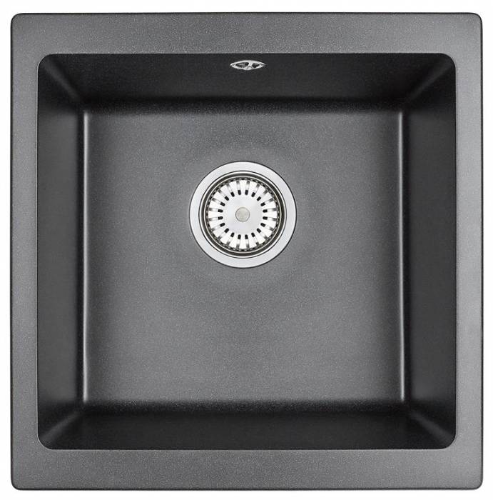 EMAR Quartz EMQ-1455.P гранитная мойка, Морион. Система слива, сифон, чаша (чаши) выпуска, универсал