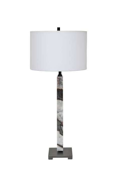 185HM-03631 Лампа настольная плафон цвет белый Н.87см