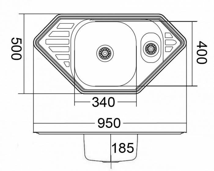 Мойка из нержавеющей стали EMAR 9550С