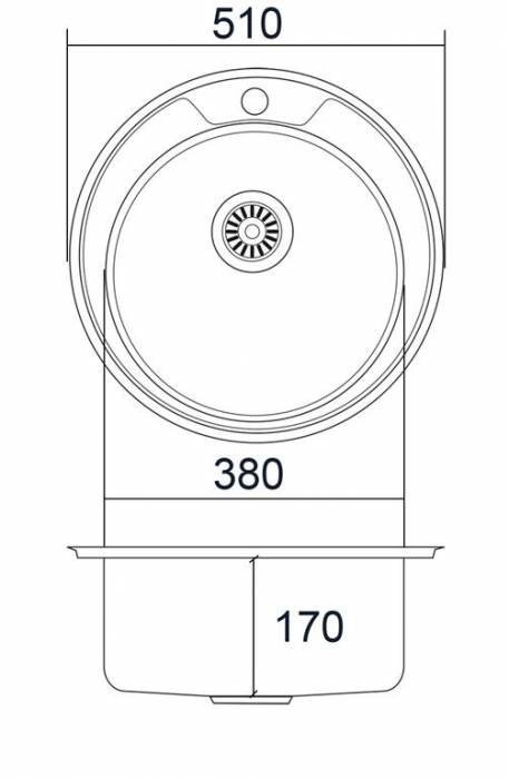 Одно чашевая мойка EMAR ЛАЙТ 510