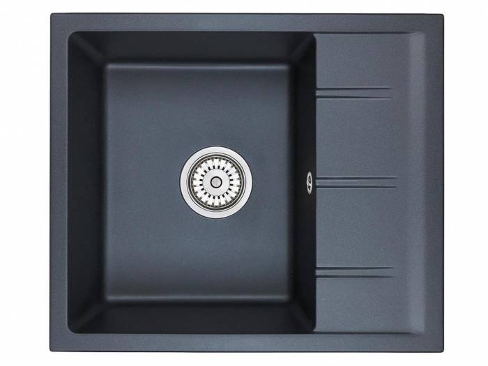 EMAR Quartz EMQ-1580.Q гранитная мойка, Морион. Система слива, сифон, чаша (чаши) выпуска, герметик,