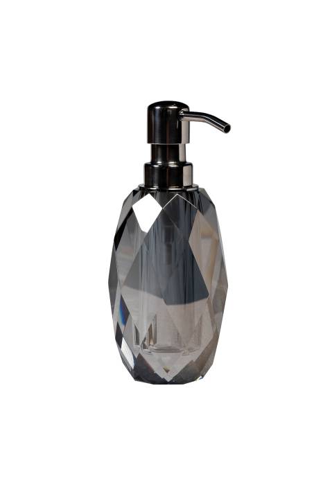 XX230940 Диспенсер для мыла стекло дымчатое 7*h.17,5см (50мл)