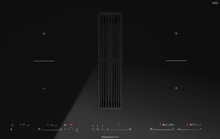 Варочная панель с вытяжкой Kuppersbusch KMI 8590.0 SR Black Chrome