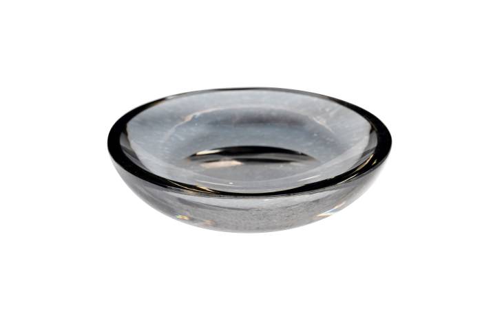 XX230481 Мыльница стекло дымчатое d11*2,5см