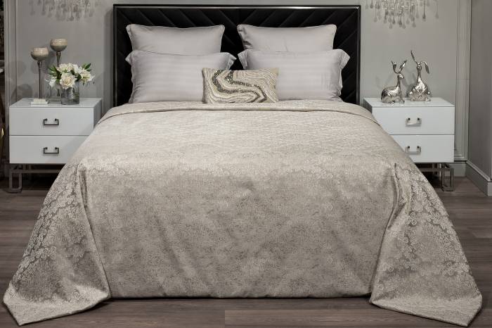 121GD-12125 Комплект Emotion бежевый( покрывало 260*260 и 2 наволочки 50*70)