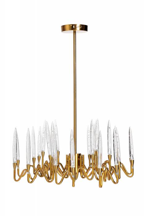 K2PG0330-80 Люстра латунь/стекло прозр. d.80 h.43см
