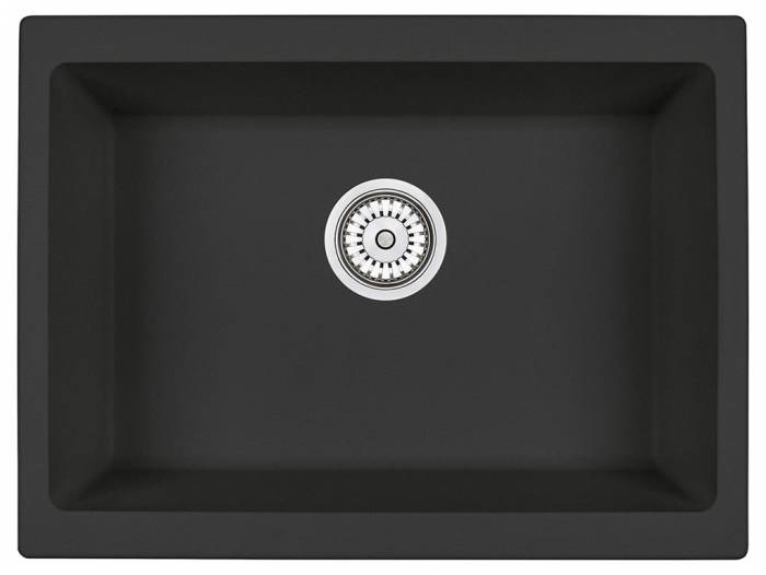 EMAR Quartz EMQ-1555.P гранитная мойка, Морион. Система слива, сифон, чаша (чаши) выпуска, универсал