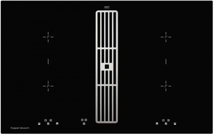 Индукционная варочная панель с вытяжкой Kuppersbusch KMI 8500.0 SR Stainless steel