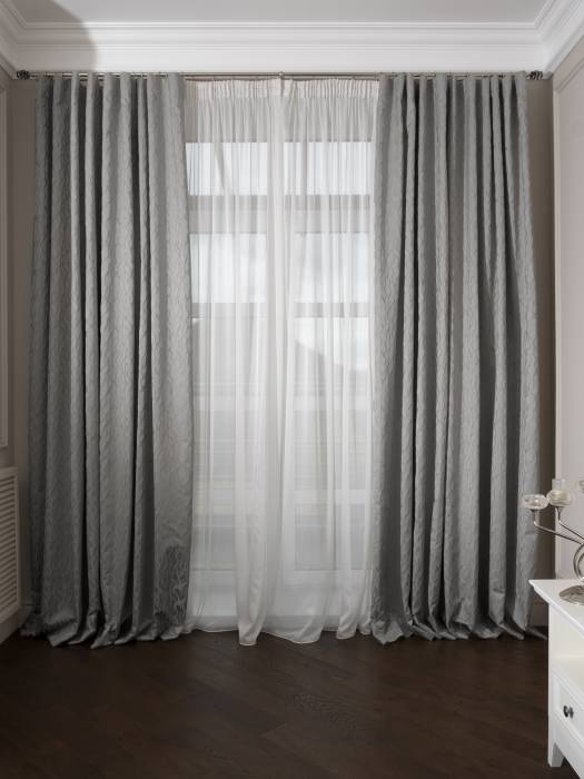 121GD-00025 Портьера Mesh голубой 275*260