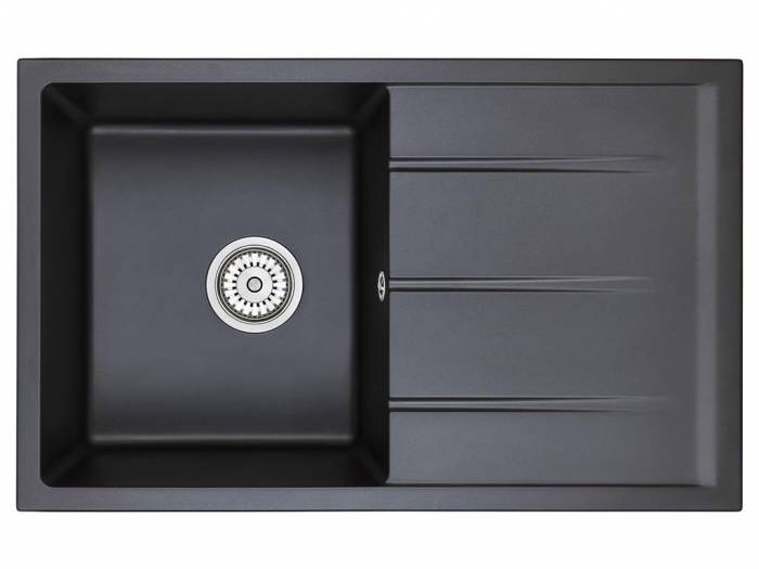 EMAR Quartz EMQ-1800.Q гранитная мойка, Оникс. Система слива, сифон, чаша (чаши) выпуска, герметик, 