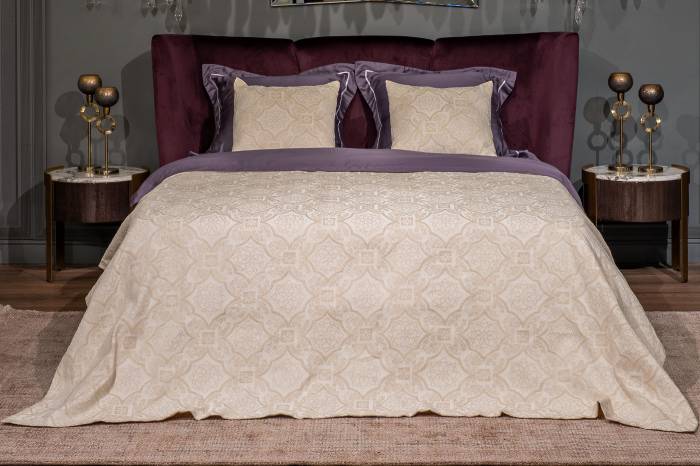 16AMR-NS240260-POKR BEG Покрывало Тиара беж 240*260