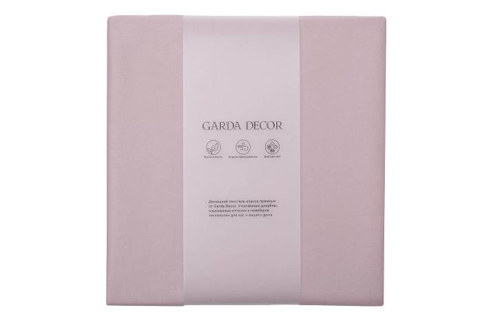 130HB-BSH9030-PROS ROS Простыня на резинке сатин пудреная роза 90*200*22