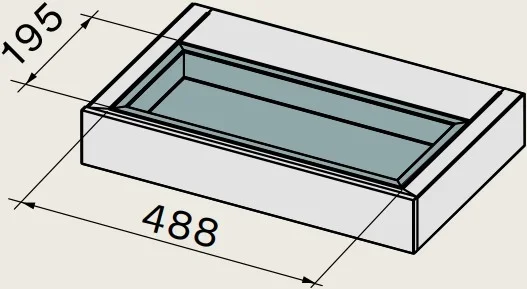 Ёмкость для растений Falmec для полки 60 см KACL.459#3F