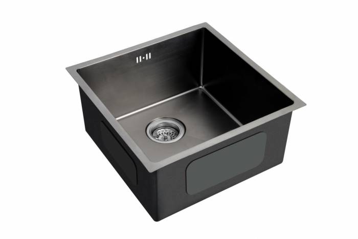 Мойка врезного монтажа EMB-112 PVD Nano Dark