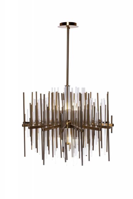 92EL-YG60832-8P Люстра латунь d.64см