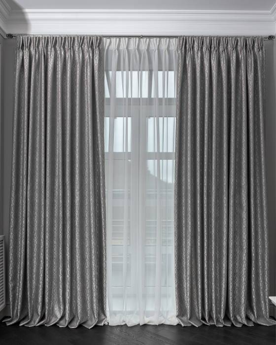 121GD-00042 Портьера HOUSTON110 серая 275*260см