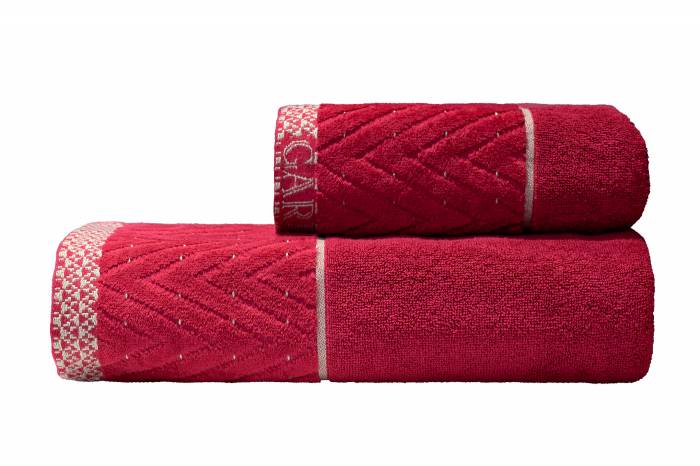 119VAL-11148 Полотенце Орсетто бордовое 70*140