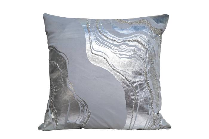 70SW-35150 Подушка с принтом и бисером 