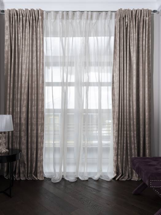 121GD-00021 Портьера HOUSTON бежевый 275*260см