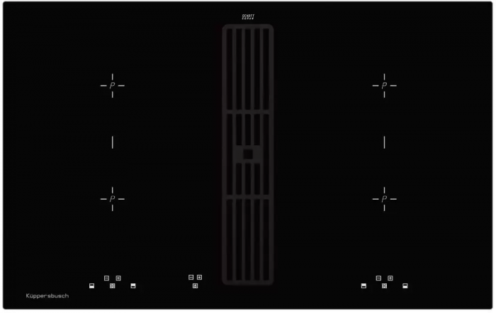 Индукционная варочная панель с вытяжкой Kuppersbusch KMI 8500.0 SR Black Velvet