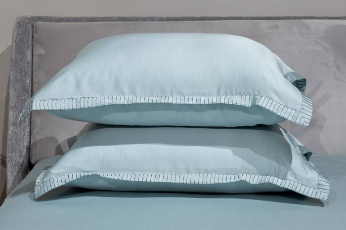 144HF-70611 Комплект наволочек тенсель бирюзовый 70*70 (2шт)