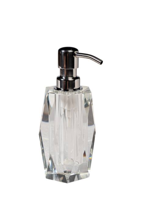 XX230921 Диспенсер для мыла стекло прозрачное 6,5*h.18см (50мл)