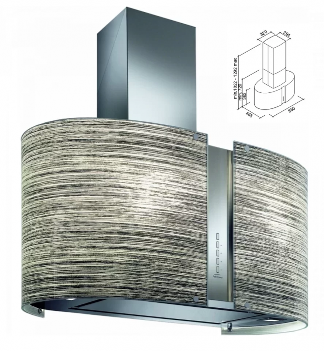 Вытяжка Falmec Mirabilia Isola 85 Elektra Vetro (800) ECP