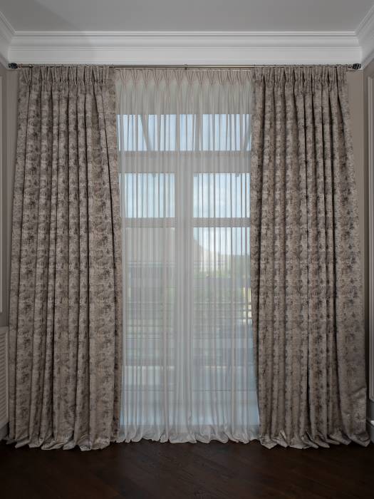 121GD-SERIK-TUL SBEG/1 Тюль SERIK бежевый 275*320см
