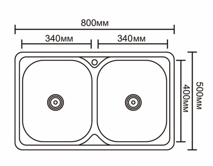 EMAR 8050В врезная мойка