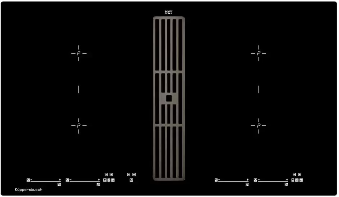 Варочная панель с вытяжкой Kuppersbusch KMI 9800.0 SR Black Chrome