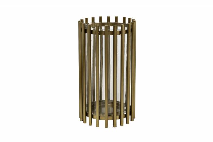 95IM-1613L Подсвечник металлический цвет золото d16*30см