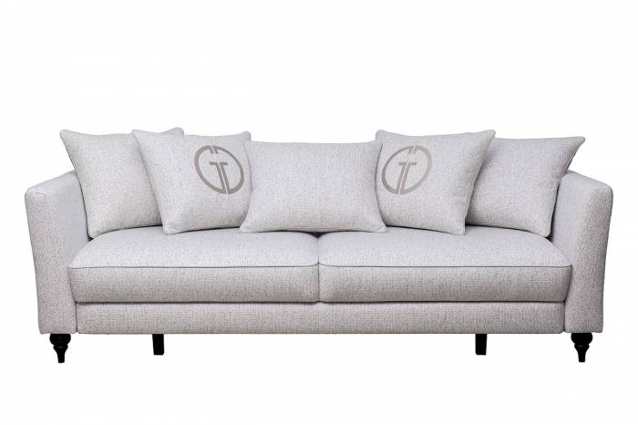 Диван Sorrento(K) 230M трехм.раск c кантом,рогожка св.беж Santo1902-SECRU+Nev83 230*101*86