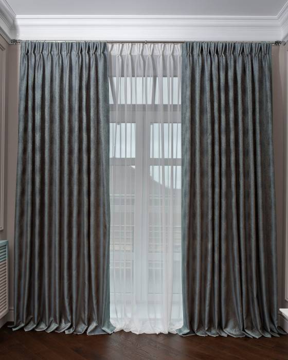 121GD-00024 Портьера FIJI бирюзовая 275*260см