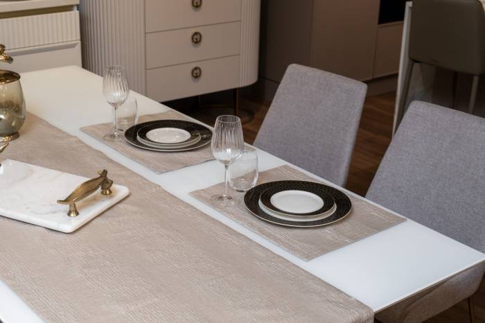 121GD-12134 Набор для сервировки стола MANSON 18 Дорожка 50*180 (1шт) ,салфетки 33*45 (2шт)