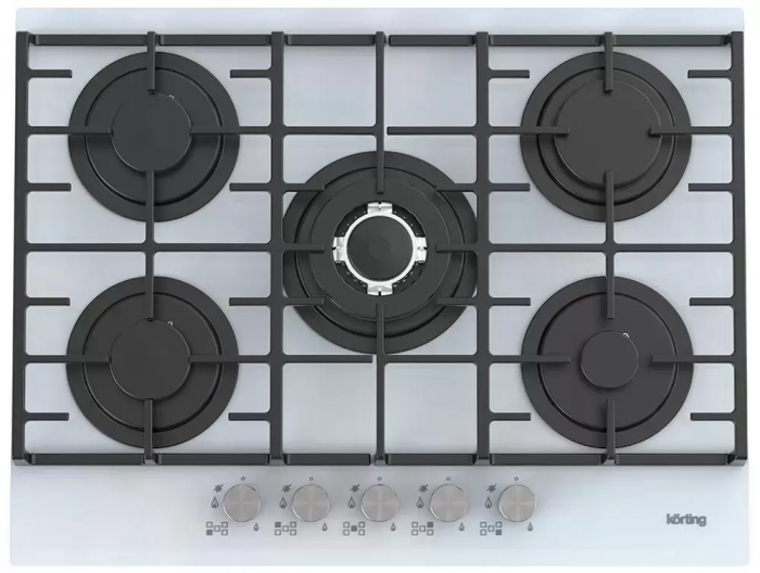Газовая стеклянная варочная панель Korting HGG 7835 CTW