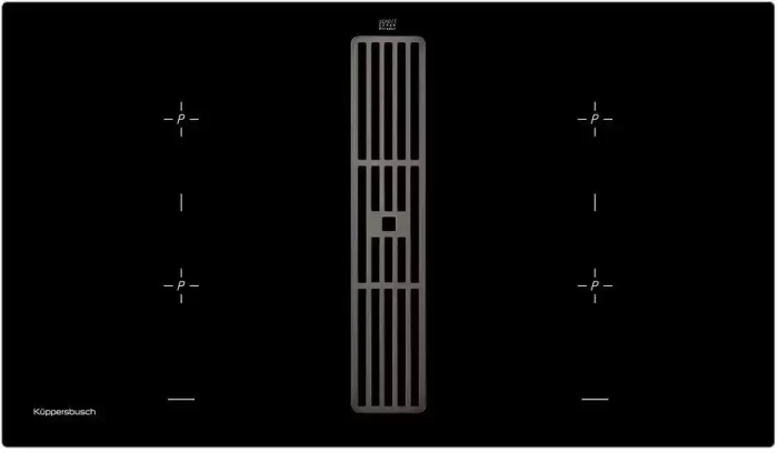 Варочная панель с вытяжкой Kuppersbusch KMI 9850.0 SR Black Chrome