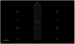 Варочная панель с вытяжкой Kuppersbusch KMI 9850.0 SR Black Velvet