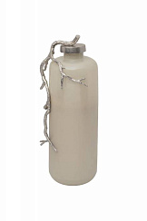 71PN-52156 Ваза стеклянная с металлич. декором 28*23*68,5см